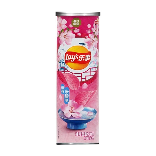 ЛЕЙС (LAYS) 90г Чипсы со вкусом САКУРА (Вишня) (24)